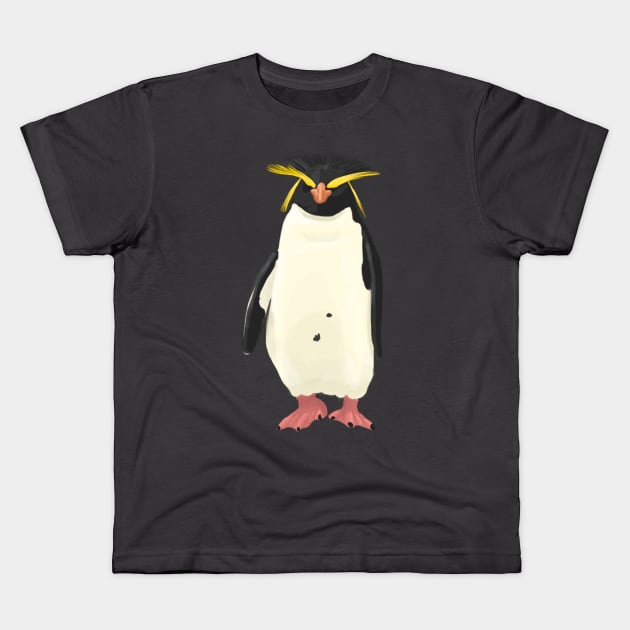Macaroni Penguin Pal Kids T-Shirt by Fishwhiskerz